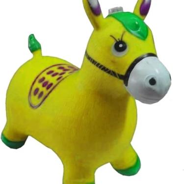 Imagem de Brinquedo Infantil Cavalinho Upa Upa Musical, Borracha Resistente, Ideal para Brincadeiras (amarelo)