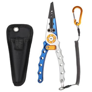 Imagem de Booms Fishing Alicate de pesca pequeno: ferramenta de alicate de alumínio de 14,7 cm - kit de remoção de gancho e anel dividido, X01