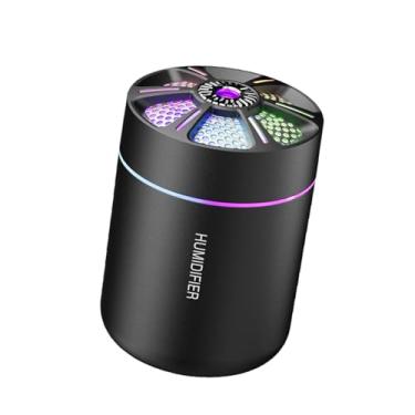 Imagem de Generic Mini Umidificador de Ar Difusor de Aromas Umidificação Silenciosa Difusor de Óleos Essenciais Umidificador de Mesa para Sala de Estar Quarto Casa, Preto