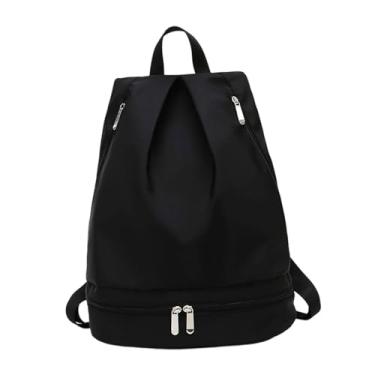 Imagem de oshhni Mochila de ginástica, bolsa de ginástica pequena, alça de ombro ajustável para armazenamento de bagagem, mochila de natação em tecido Oxford