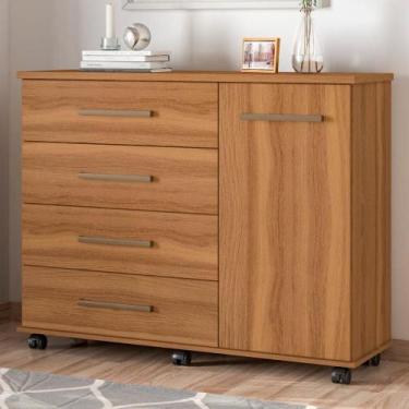Imagem de Cômoda com Rodízios 4 Gavetas Flynn Amendola - CASA H