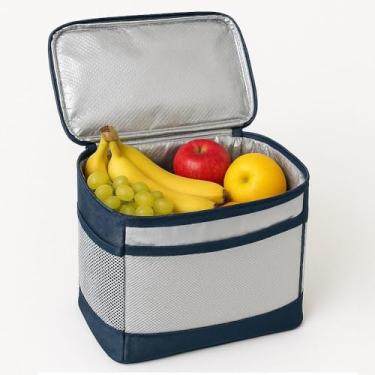 Imagem de BOLSA TERMICA PORTATIL 17L ACADEMIA MARMITA COM ALÇA PARA TRANSPORTE FRASQUEIRA IMPERMEAVEL COOLER DOBRÁVEL CAMPING PRAIA