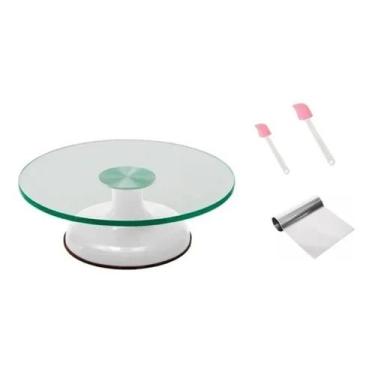 Imagem de Bailarina Giratória De Vidro P/ Confeitar Bolos + Espátulas - Chicky F