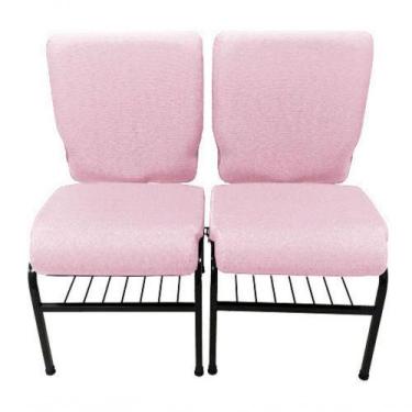 Imagem de 02 Cadeiras Para Igrejas C/ Porta Biblía E Porta Cálice Rosa - DESIGN 