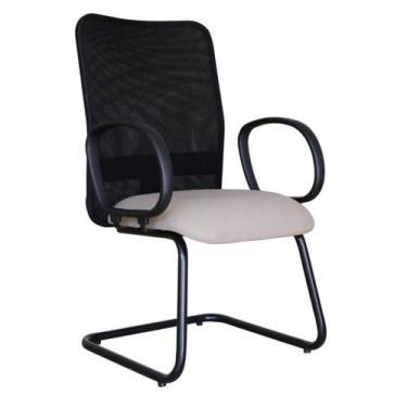 Imagem de Cadeira Para Sala De Reunião Com Tela Mesh Peruggia Cinza - DESIGN OFF