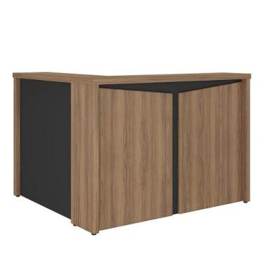 Imagem de Balcão Para Escritório Para Atendimento/recepção Nogal/preto - ARTANY