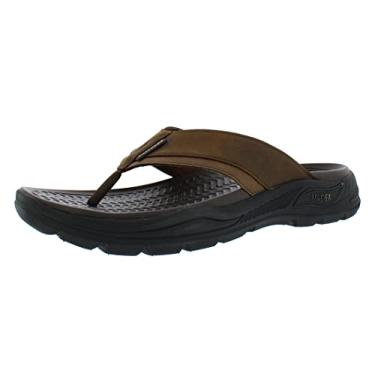 Imagem de Skechers Chinelo masculino, tamanho 42, 40, 40, 40, 38, 40, 40, 40, 40, 44, 44, 44, 40, 40, 40, 4, Marrom escuro, 8