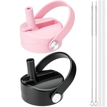 Imagem de Tampa de canudo para Hydro Flask boca larga, tampas com canudo para Hydroflask 12 16 18 20 32 boca larga de 1,134 g, tampa de canudo de substituição para Hydroflask, tampa de garrafa esportiva