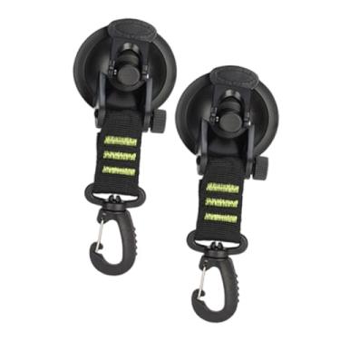 Imagem de Ioensy 2 ganchos com ventosa a vácuo e gancho de fixação giratório 360° para tendas, tendas, tendas esportivas ao ar livre, SUV, barracas de acampamento, Verde