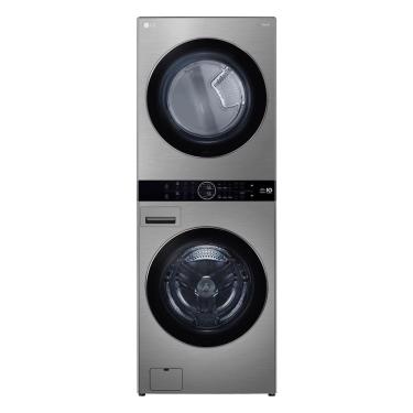Imagem de Lavadora e Secadora Elétrica Smart LG WashTower 17kg Aço Escovado com Inteligência Artificial AIDD WK17VS6A 220V
