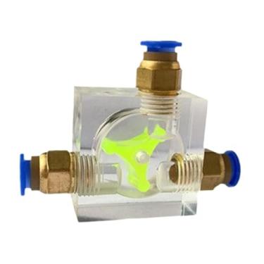Imagem de KiBcsLic Indicador de Fluxo de água de 8 Mm Medidor de Fluxo de Acrílico Ferramenta de Medição de Escritório Refrigeração Líquida para Computador, Type E, Tamanho real