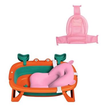 Imagem de Kit Banheira De Bebê Dobrável Com Almofada E Rede De Apoio - Tibaby, R