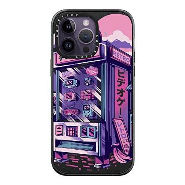 Imagem de CASETiFY Capa Impact para iPhone 14 Pro Max [4X testado contra quedas de grau militar/proteção contra quedas de 2,5 metros/compatível com Magsafe] - Máquina de venda automática retrô - Preto fosco
