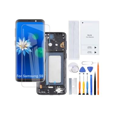 Imagem de Kit de montagem de tela LCD para Samsung Galaxy S9 TFT G960F G960 G960U (preto com moldura, tela não curva)