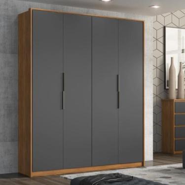 Imagem de Guarda Roupa Casal 4 Portas 3 Gavetas Attore Tx Démobile - Demóbile, A