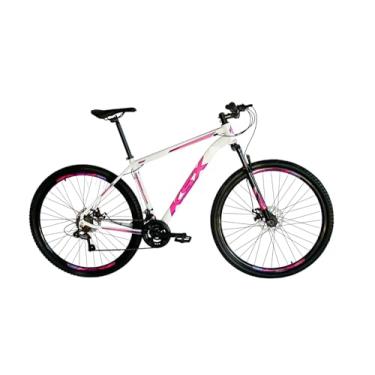 Imagem de Bicicleta Bike Aro 29 MTB Alumínio KSX SD7 24 Velocidades Câmbio ESPECIAL Cabeamento Interno Unissex (BRANCA BRILHO (ADS ROSA), 17)