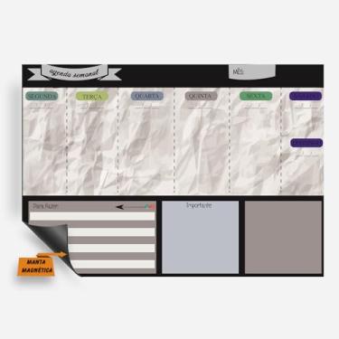 Imagem de Imã De Geladeira Porta Recados - Planner Magnético - Planejamento Mensal Semanal 20x30cm e 30x40cm (10, 30x40cm)
