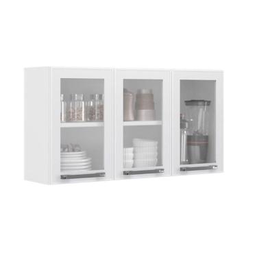 Imagem de Armário Aéreo Florença 105cm Com 3 Portas Itatiaia Branco