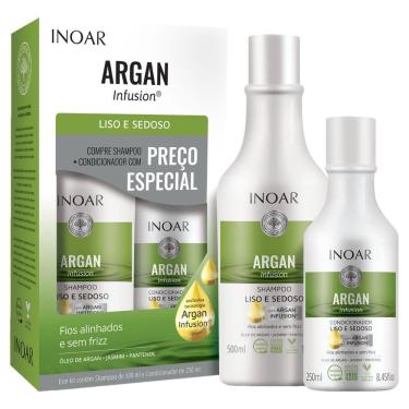 Imagem de Inoar Argan Infusion Liso e Sedoso Shampoo 500ml e Condicionador 250ml