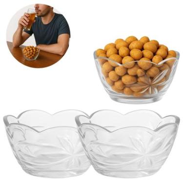 Imagem de 2 Mini Tigela Redonda Bowl de Vidro P/ Sobremesas 130ml - Freecom
