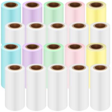 Imagem de Faccito 20 rolos de 6 cm x 127 cm de papel térmico para recibos de papel para recibos de caixa registradora, serve para mini impressora térmica POS de 58 mm, máquinas de cartão de crédito com terminal
