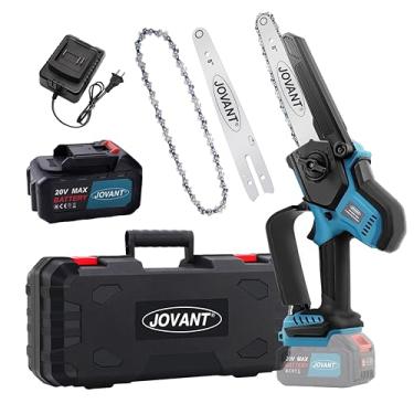 Imagem de jovant Motosserra Sem Fio 2 Em 1, Mini De 20 V E Cm Com Guia Corrente, Bateria 4000 Mah Carregador. Ótima Ferramenta Jardinagem Para Jardim Poda Árvores Casa.