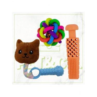 Imagem de Brinquedos para Cães Pequenos Monte Seu Próprio Kit - NoBrand, Caqui