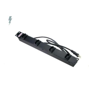 Imagem de Regua Rack 4 Tomadas Extensão Som Profissional Bivolt 10a - Fiolux