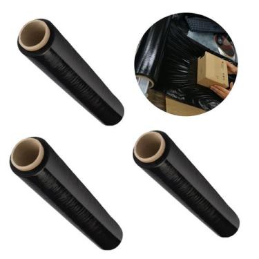 Imagem de Filme Stretch 3 Unidades 4kg 100% Black - Super Aderência - Shoplonas