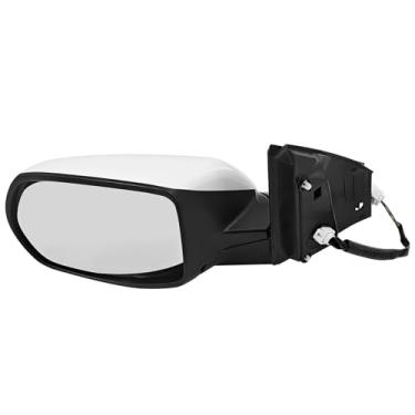 Imagem de 76258-T0A-A11 76258-T0A-A12 3 pinos branco pérola NH603P lado esquerdo do motorista espelho de substituição para Honda CR-V LX EX 2.4L 2012-2016, HO1320268 HO132029 Espelho retrovisor dobrável