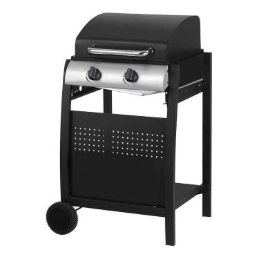 Imagem de Churrasqueira A Gás Com 2 Queimadores E Rodinhas - Aço Black