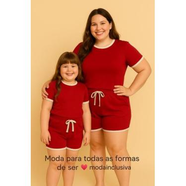 Imagem de Vestido mãe e filha babados estampado - loredan, Vermelho, G E 6