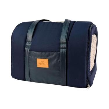 Imagem de Bolsa de Transporte Bonito pra Cachorro Marinho para Cães e Gatos