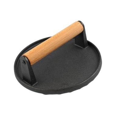 Imagem de AFXGUSD Prensa Redonda para Fazer Hambúrgueres com Cabo de Madeira