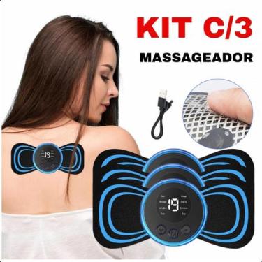Imagem de Kit Massageador 3 Unidades USB: Alívio Muscular e Revigorante - LIPPIN
