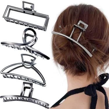 Imagem de Clipes Hair Claw Clips AIBEE 2023 Stylish Big Jaw para mulheres, pacot