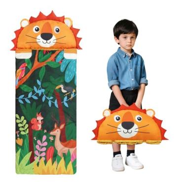 Imagem de Saco de dormir infantil espesso e fofo para crianças 2 em 1, tapete de cochilo para meninos e meninas, tapete escolar macio e aconchegante para creche, pré-escola, jardim de infância