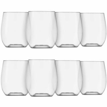 Imagem de Cálice sem haste - 473 ml | Transparente | Pacote com 8