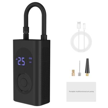 Imagem de Eksaiteam Compressor De Ar Portátil Para Encher Pneus, Bomba Elétrica Sem Fio 150 Psi Com Manômetro Digital, Inteligente Carro, Motocicleta, Bicicleta E Bola Luz Led Desligamento Automático