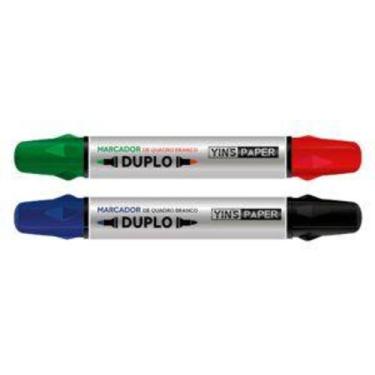 Imagem de Marcador duplo colors para quadro branco yins paper com 2 pecas
