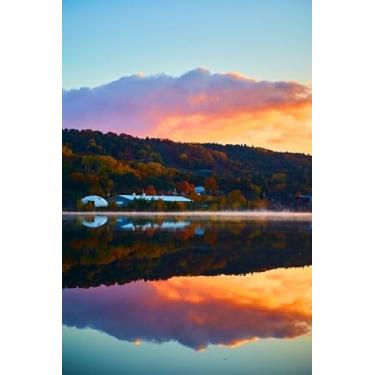 Imagem de Quadro Decorativo com Estampa Image Vertical Blueskysunrise Purple 30 x 30 Vinil 1 unidade