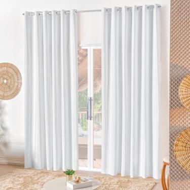 Imagem de Cortina Naturalle 4m Com Ilhós Cromados Para Varão Simples - Valle Enx