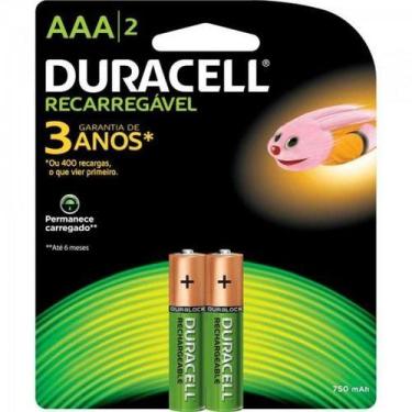 Imagem de Pilha Recarregavel Aaa 750mah Duracell Caixa C/12 Pilhas Ca