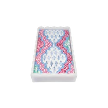 Imagem de MARIPOSA Conjunto de caixa de toalhas de hóspedes, branco e rosa, algodão provencial | branco | BRILANTE | PRESENTES | CAIXA DE NAPKIN E CONJUNTO DE PESO | ACRÍLICO | FEITO À MÃO NO MÉXICO