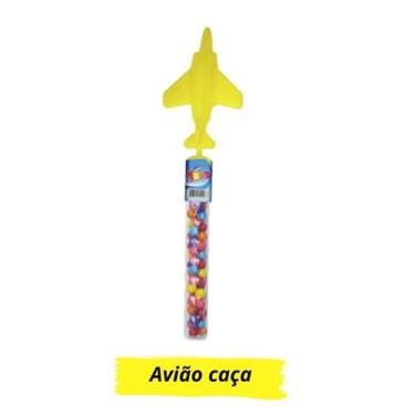 Imagem de Brinquedo com Pastilhas Docinhas Avião de Brinquedo 28g - Tecs