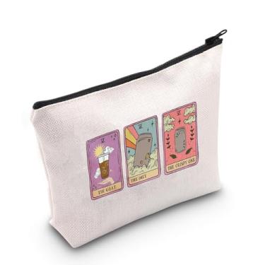Imagem de TGBJE Bolsa de cosméticos para bebidas gaseificadas, bolsa de maquiagem com água com gás, presente para amantes de cartas de tarô, Bolsa de dieta, Todos