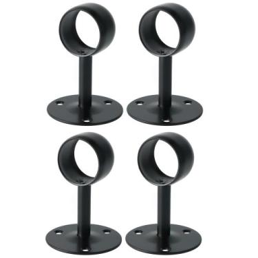 Imagem de Suporte de haste de cortina Alise Stainless Steel Black 38mm