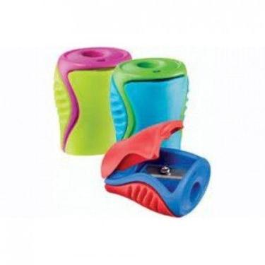 Imagem de Apontador Escolar Boogy 1 Furo Com Depósito - Maped, KIT c/ 3 CORES