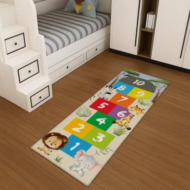 Imagem de Tapete Infantil Amarelinha 2,00x0,65m  Brincadeira e Decoração - NALU 