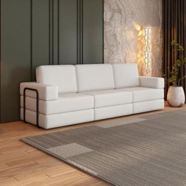 Imagem de Sofá Cama à Vácuo 3 Lugares Linha Modular Flip Magic - Arte Cúbica Est